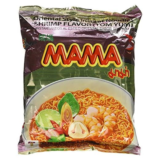MAMA Instant Ramen Noodle, Tom Yum Shrimp Flavor Pack Of 10