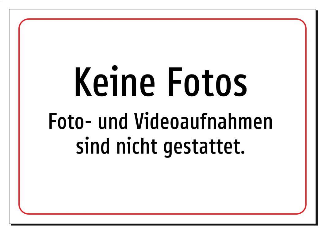39352-DE-T-13 | Keine Fotos - Foto- und Videoaufnahmen sind nicht