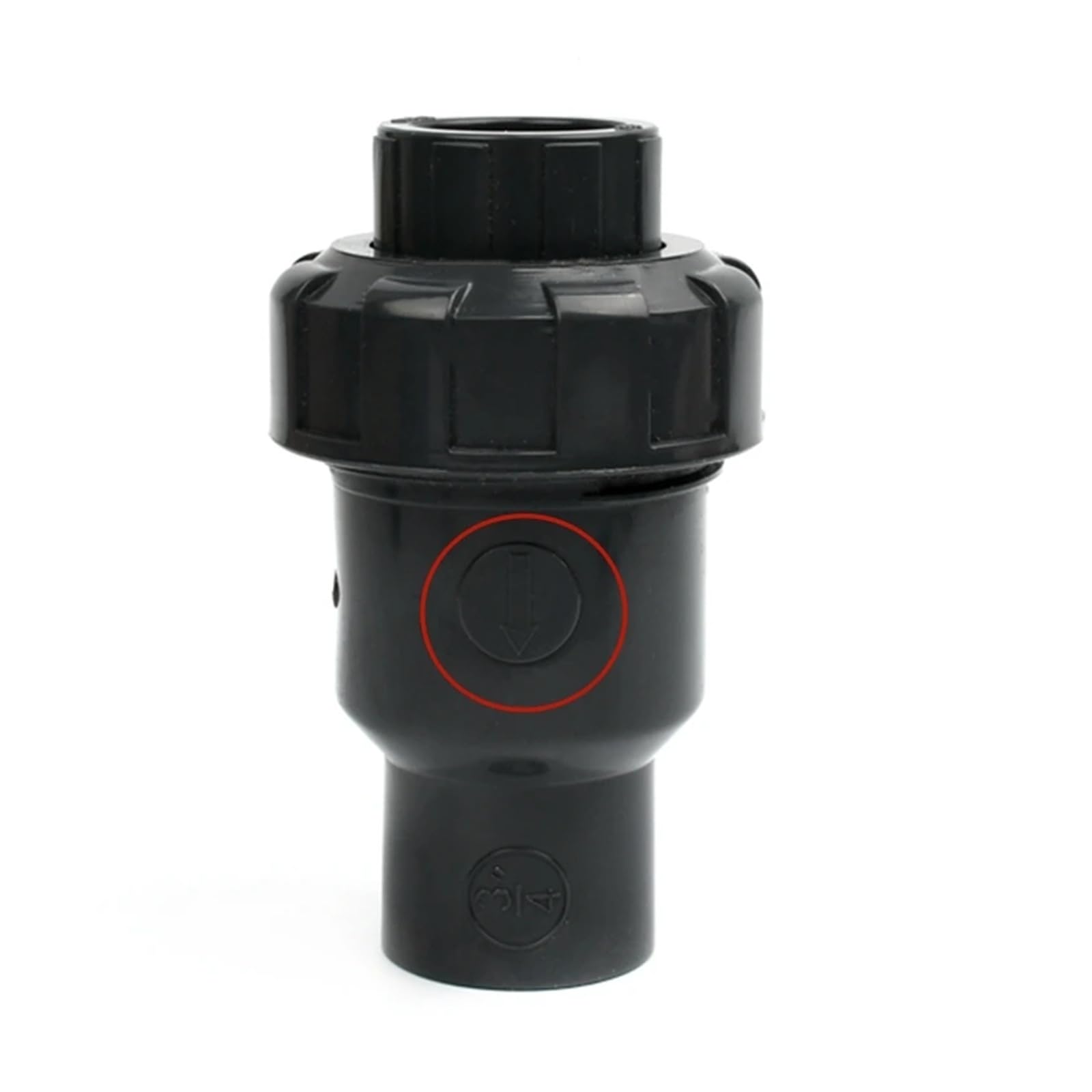 1 szt. Zawór zwrotny z pojedynczym złączem UPVC do nawadniania ogrodu i uzdatniania wody, 20-110 mm ciemnoszary(ID90mm)