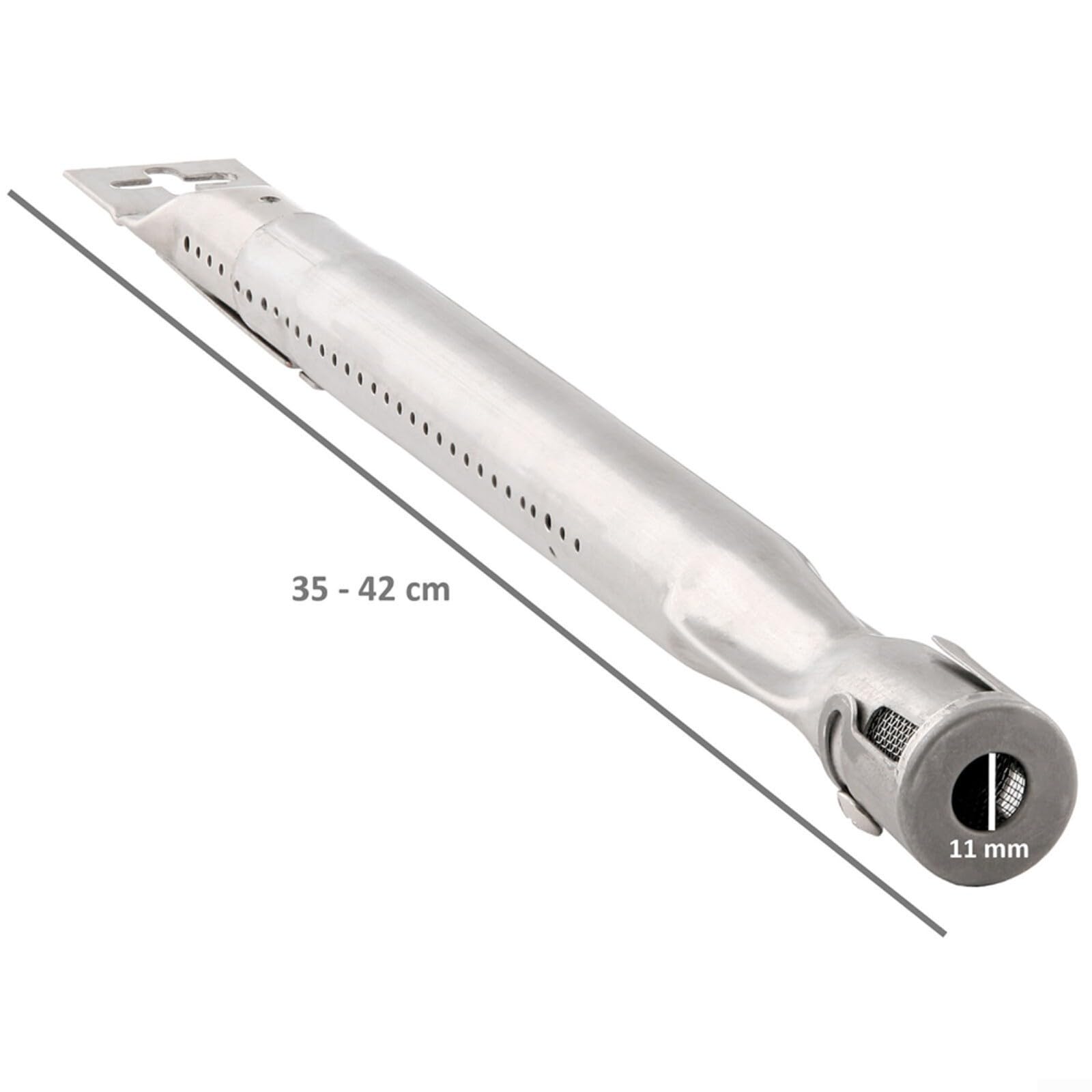4Er Set Gasgrill Ersatzbrenner Verstellbar 35-42cm Mit 11Mm Lochdurchmesser BBQ Outdoor Barbecue Garten Gleichmaessige Hitzeverteilung Inkl Befestigungsmaterial