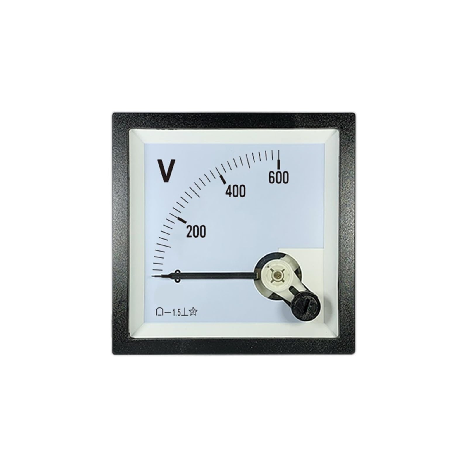 DEBLAN Voltímetro de CC CP72, medidor de Panel con Puntero de CC de 600 V para medición y monitoreo de Voltaje precisos