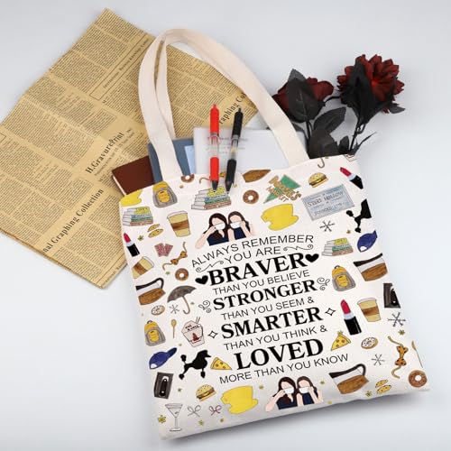 WSNANG G G TV Show Gift Diner Tote Bag TV Show Reusable Shoulder Bag Lorelai Rory Fan Gift2