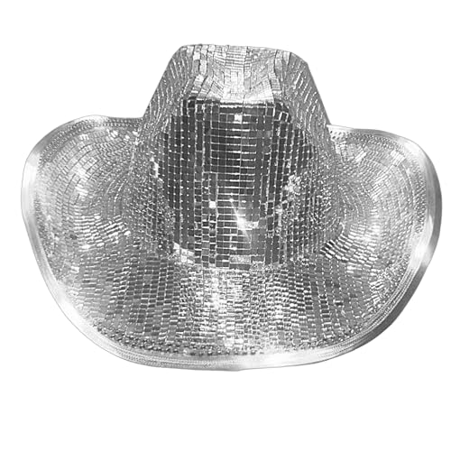 Chapeaux à paillettes miroir cowboy au design scintillant magnifique