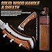 Purple Dragon Heavy Duty Machete for Cutting Trees & Yard Work - Camping/Survival Knife with Solid Wood Sheath - Bushcraft & Brush Clearing - 15 Inch