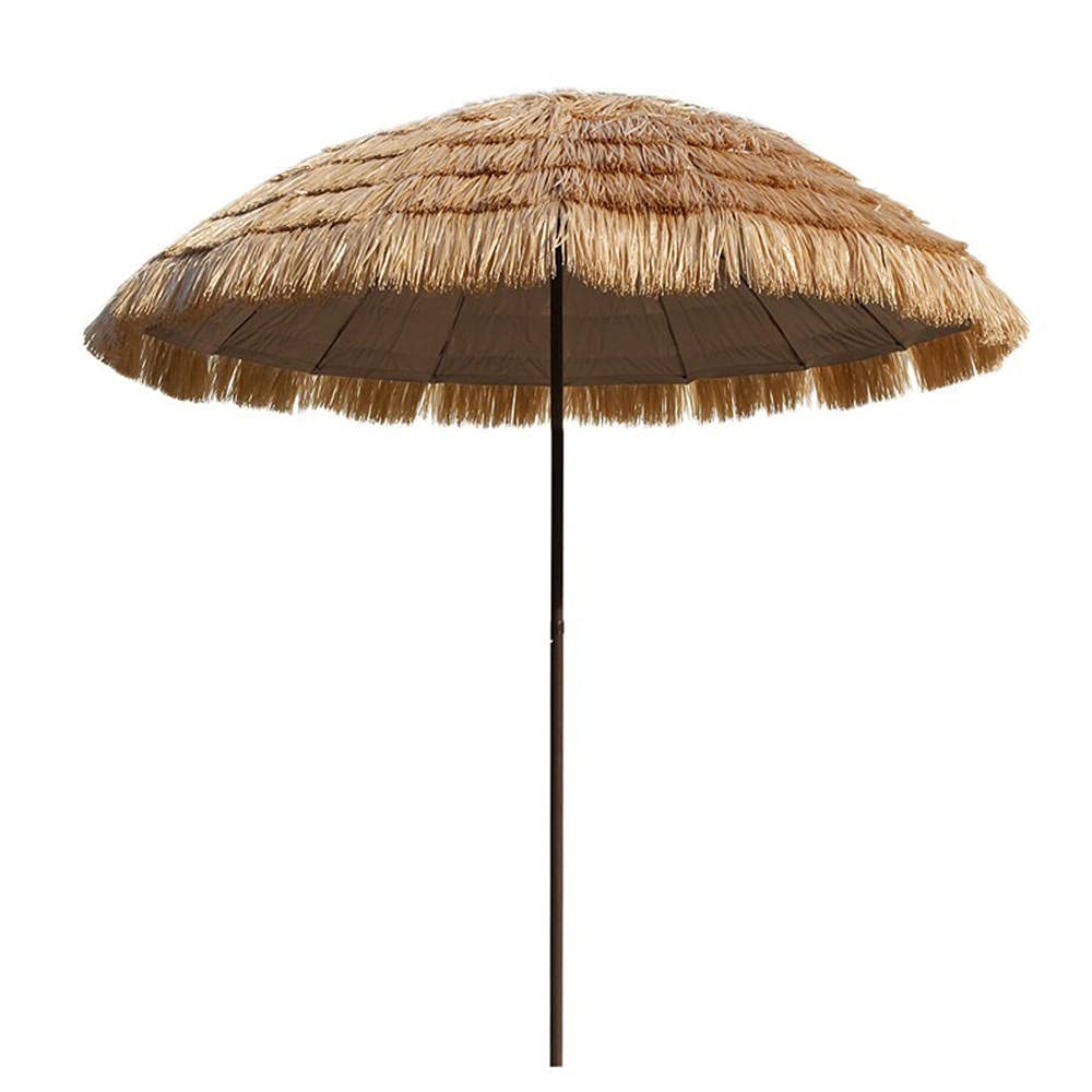JYCCH Sombrillas, sombrilla de Playa Grande para sombrear, sombrilla de Paja de jardín portátil, sombrilla de Paja de Hawaii sin Sombra de Base con función de inclinación