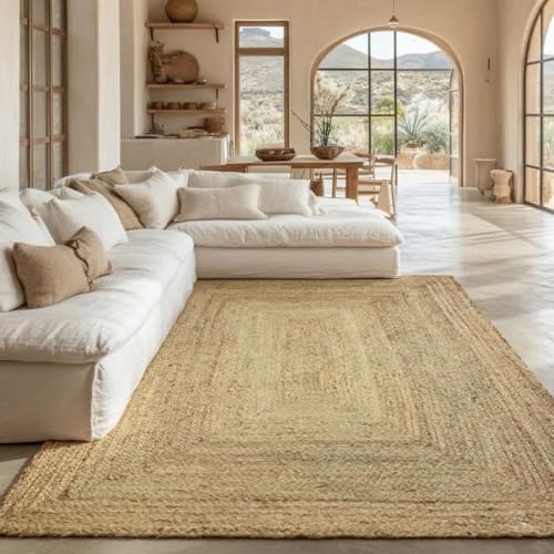 Thedecofactory Tapis en Jute tressé Naturel Artisanal 120x170
