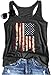 XMNDS American Flag Print Tank Tops Women USA Stars Stripes Patriotic T Shirt 4th of July Summer Loose Vest Tees (Dark Gray4, M)