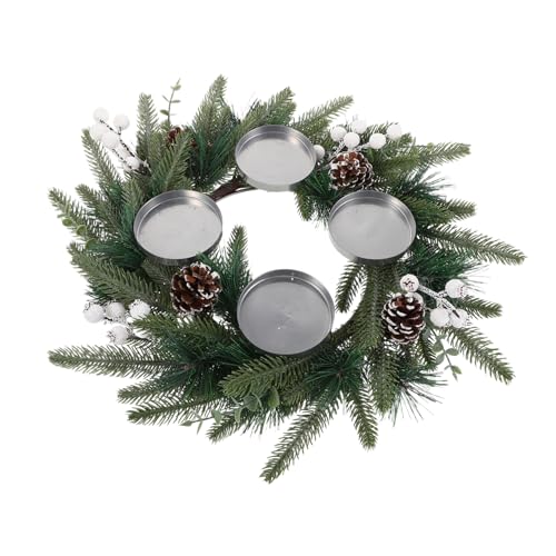 MAGICLULU Adventskranz mit Künstlichem Dekorativer Kerzenhalter mit...