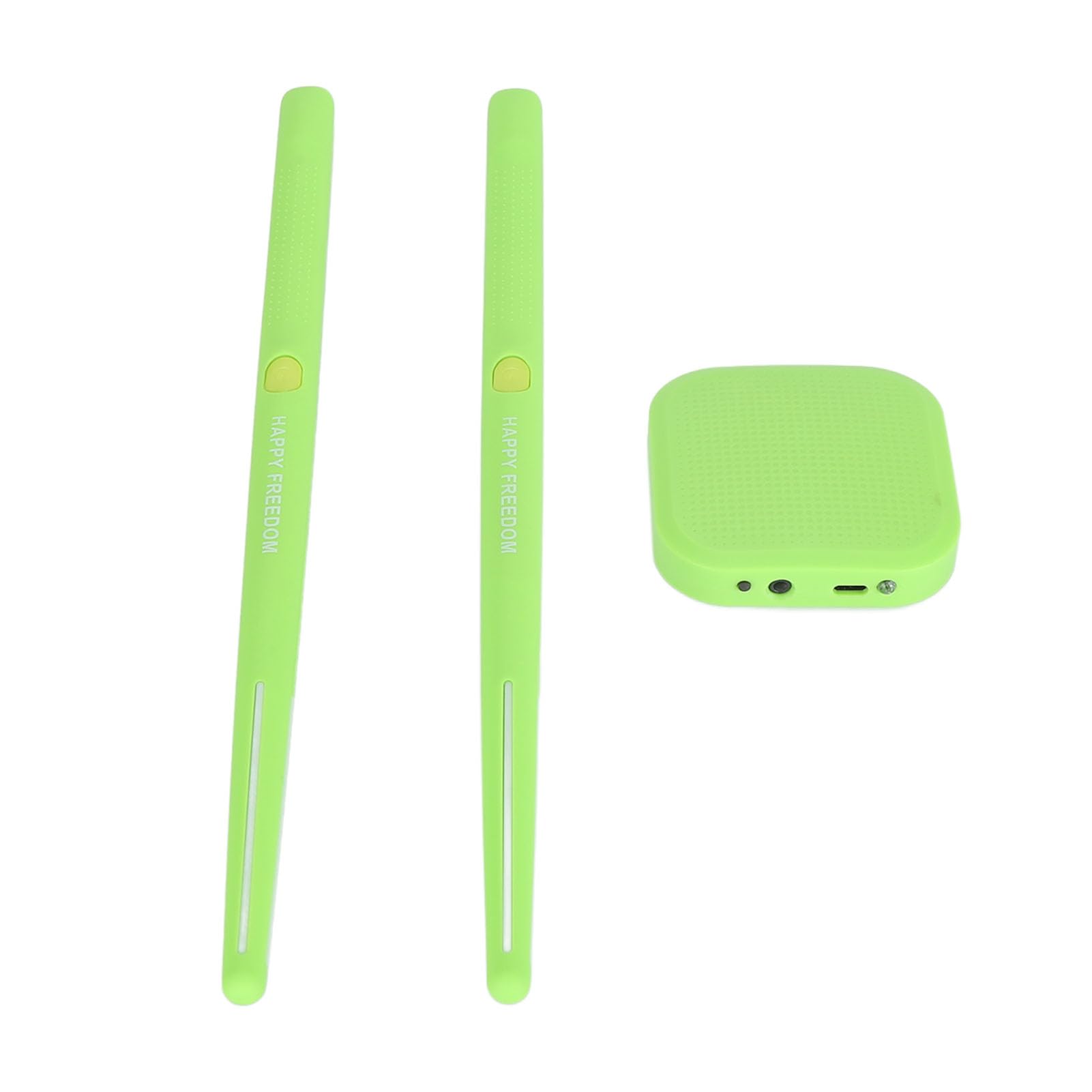 Juego de batería de aire Baquetas de batería de aire electrónicas Kit de batería virtual portátil con tecnología de detección de movimiento 3D para principiantes Adultos Prá (Verde)