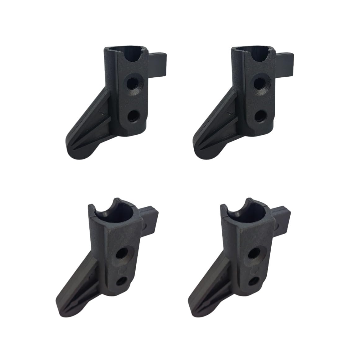 4Pcs Rollator Backrest Brackets, Backrest Pivot Brackets for Rollator, Universal Rollator Backrest Replacement Parts (Without Hardware)