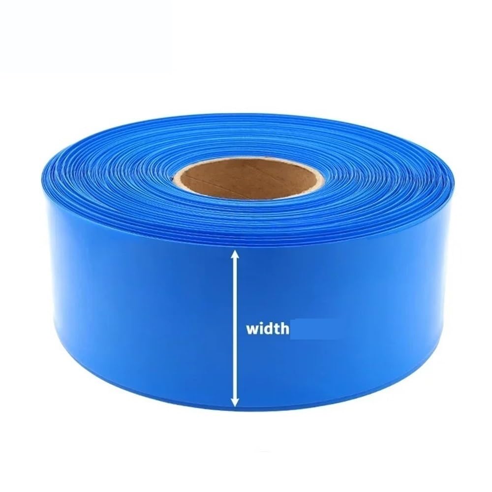 Rurki termokurczliwe klasy morskiej, Niebieska rurka termokurczliwa z PVC do baterii 18650, odporna na niskie temperatury, wiele rozmiarów(150MM*95MM*20METERS)