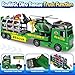 SpringFlower Toddler Truck Boy Toys, Large Dino Truck Toy with Helicoper and Dinosaur, 3 in 1 Boy Toy for 3 4 5 6 7 Year Old, Christmas Birthday Gifts for Kids 3 4 5 6 Years Old