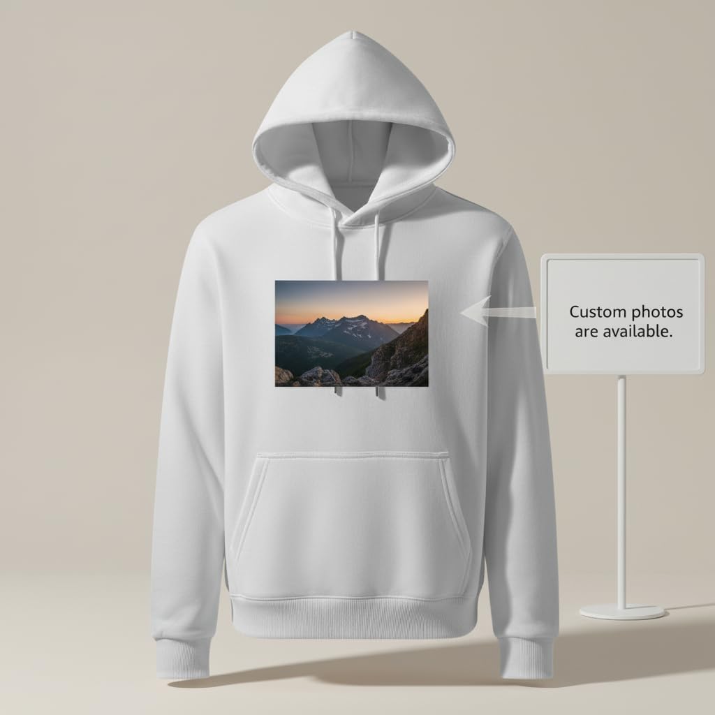 Custom Hooded Sweatshirt for Men Women Personalized Photo & Text Hoodie Unisex Pullover Graphic Sweatshirt Gift Hoodie - Image 8
