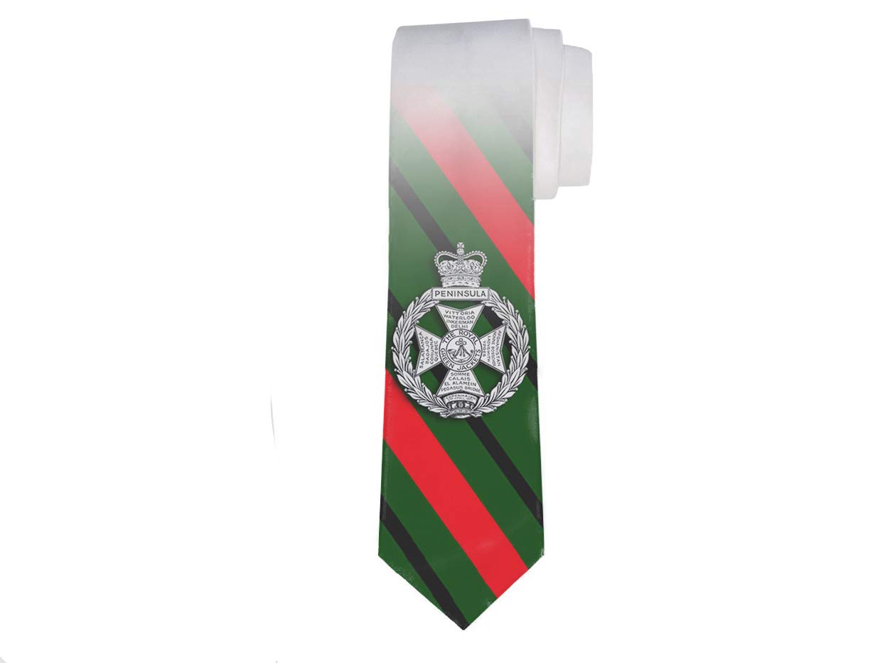 ShopQuality4U ROYAL GREEN JACKETS regimental RGJ swift & bold Mens Printed Neck Tie - Silk/Polyester - Great Gift - Half Tie Print