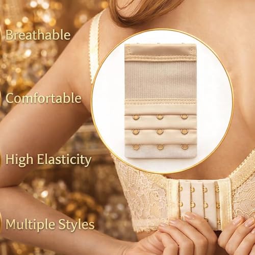 Image of SOFTSTYLE Premium Bra Extenders for Women 3 Hook 2 Hook Combo