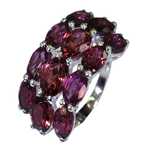 Bague grenat véritable en argent à porter pour les grandes occasions