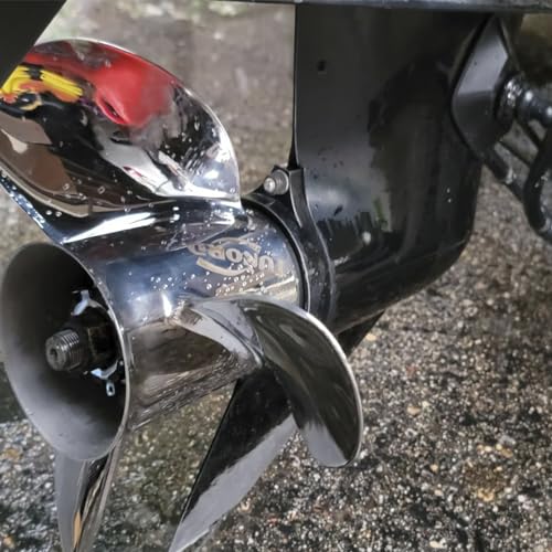 Image of OEM Grade 3-Blades Mercury Stainless Steel Propeller for Boat Outboard Engines for Mercury 75HP 80HP 90HP 100HP 115HP 125HP with 4-1 /4 inch Gearcase