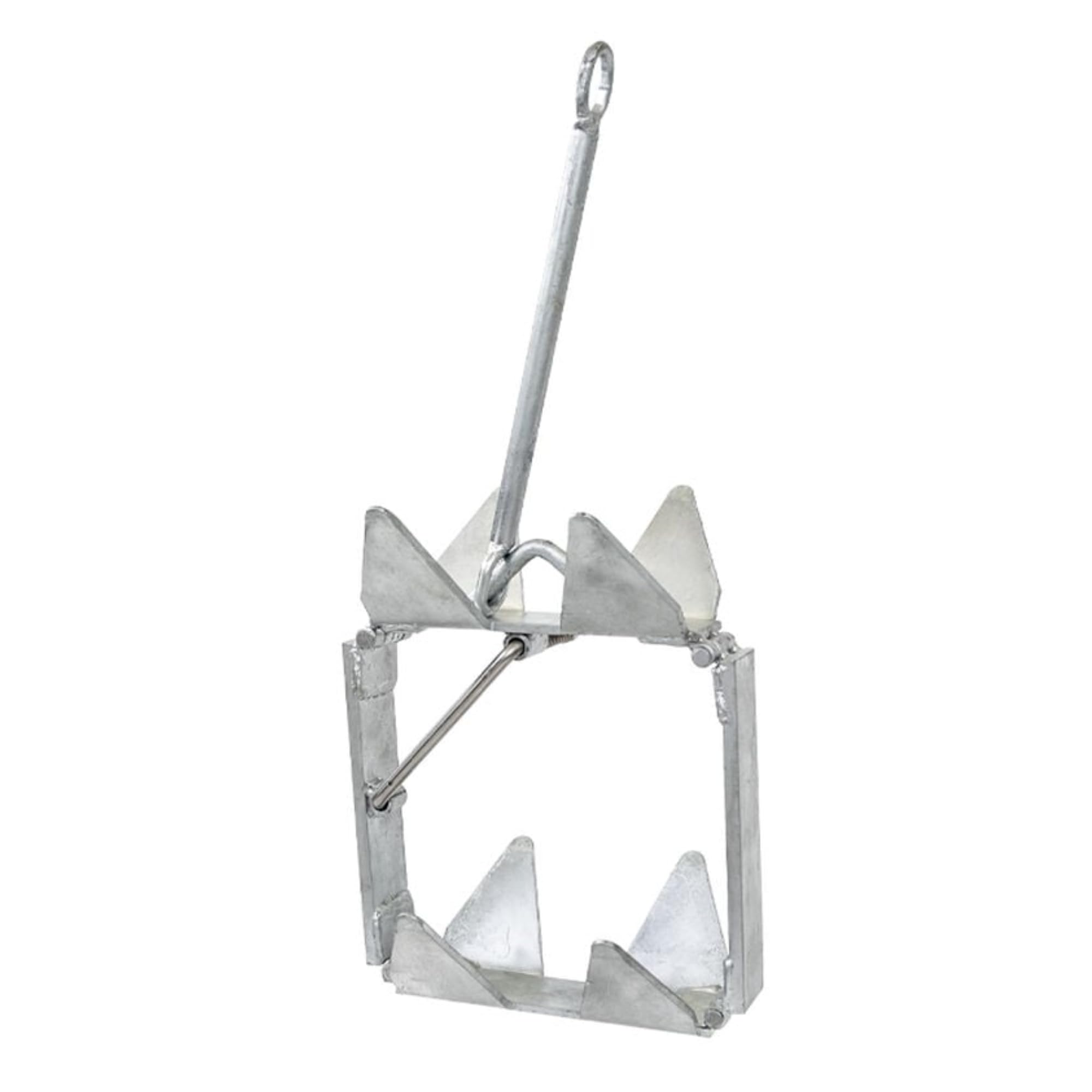 MarineNow 25 lb Folding Box Cube/Square Anchor - Hot Dipped Galvanized for Boats Up to 40 FT, Easy Set and Retrieval, Compact Storage, Corrosion Resistant, No Chain Required (25 lbs)