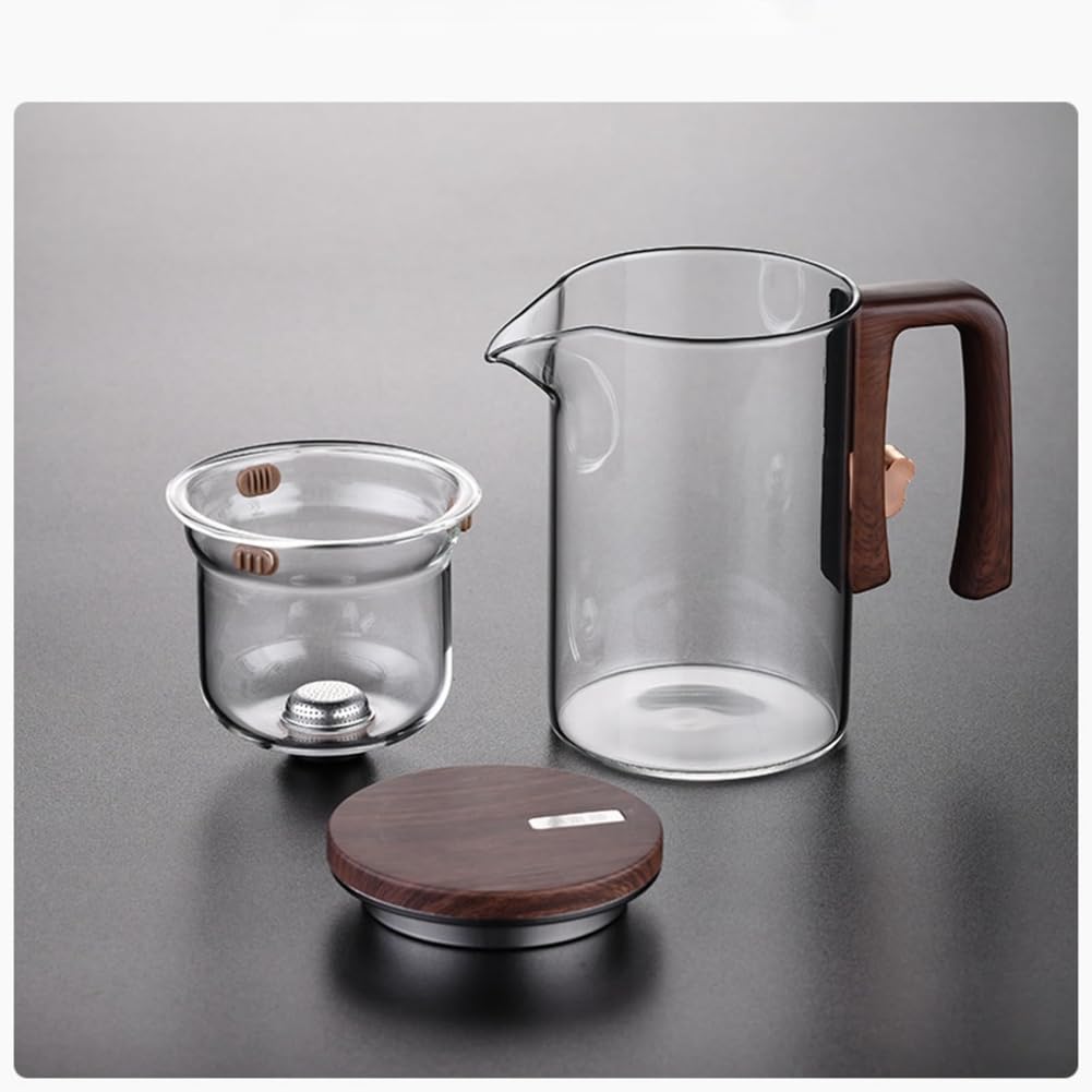 Con filtro magnetico: separazione automatica del tè, design sottile, teiera in vetro per l'uso in ufficio