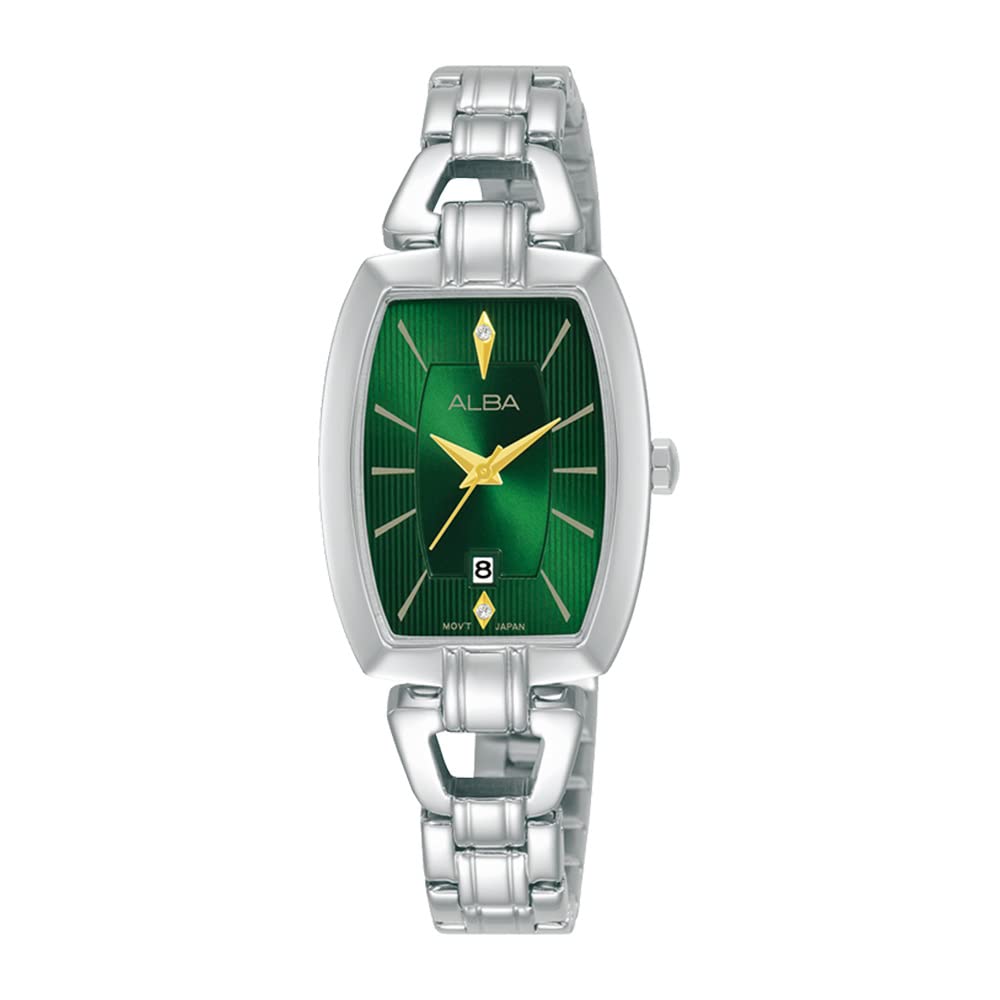 Alba Stainless Steel Women Analog Wristwatch Ah7Au9X1, Green Dial, Silver Band (B0C4Q71L22) Amazon Price History, Amazon Price Tracker