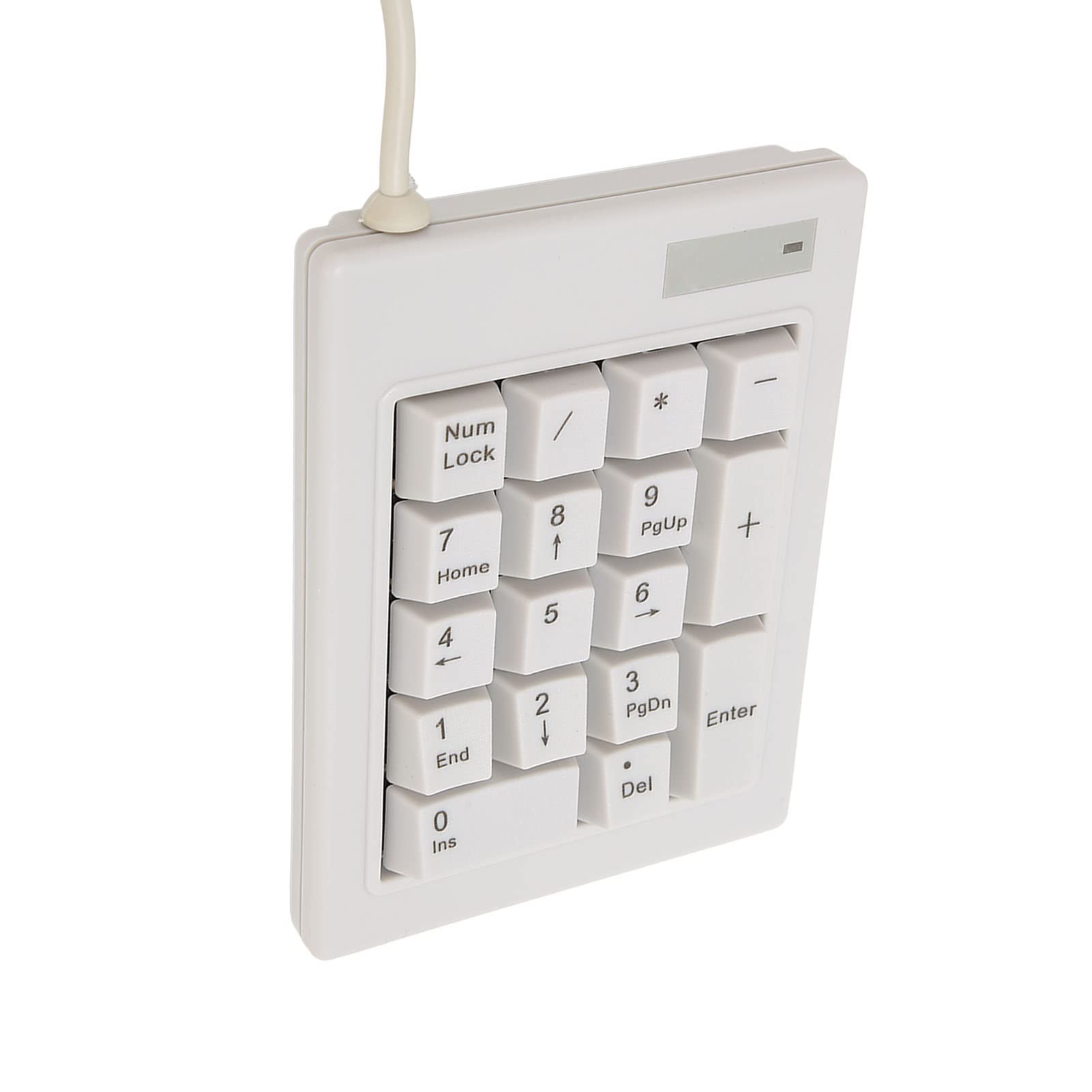 Tastierino numerico meccanico silenzioso a 17 tasti Interruttore ad azione lineare Materiale ABS Tastiera portatile con tastierino numerico USB cablato per contabilità in ufficio