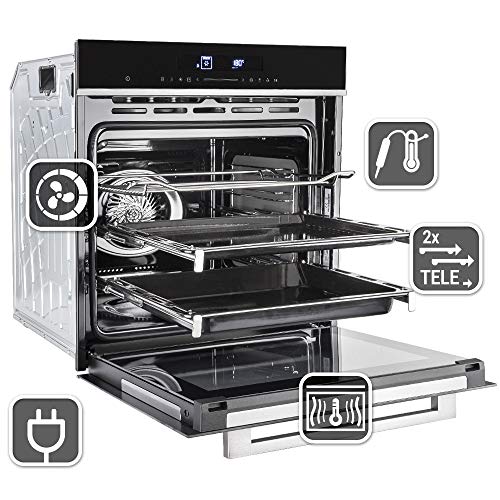 Inbouw oven 60 cm | 72L | 2,9kW | Katalyse | Pizza functie | Grill | Circulerende lucht | Hete lucht | Automatische timer | EB8017ED - Image 4