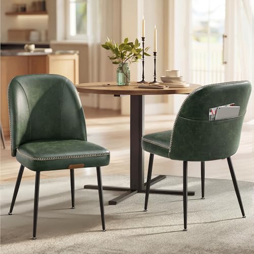 Image of VASAGLE Dining Chairs Set of 2, Upholstered Kitchen Chairs