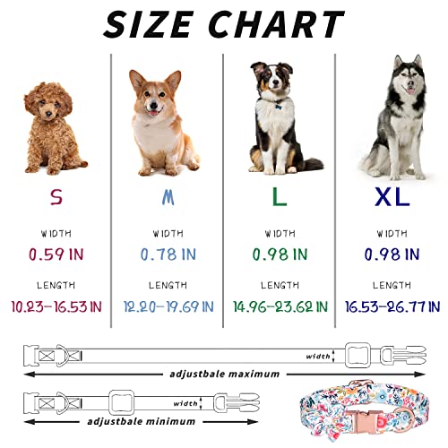 Dog Collar for Large Dogs, Detachable Adjustable Bow Tie & Flower and Alloy Buckle & D Ring, Pet Gift Dog Bowtie for… - Image 6