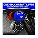 Universal Push Start Button Cover Metal Ball-Bar Starter Switch Knob Red Car Interior Accessory(Black,For Honda)