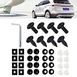 getfay 8 PCS Car License Plate Mounting Screw Combo Kit, M6 Stainless Steel US Standard License Plate Frame Cross-Slotted Screws, Repair Replacement Accessories, Suitable for Most Cars (Black)