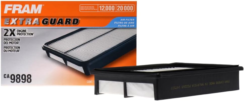 Extra Guard CA9898 Replacement Engine Air Filter for Select Mazda Models, Provides Up to 12 Months or 12,000 Miles Filter Protection