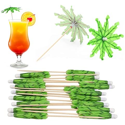 50PCS Coconut Palm Tree Cocktail Umbrellas Cover
