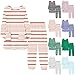 Women's Striped Flannel Pajamas Set Plush Soft Long Sleeve Lounge Pjs Fuzzy Fleece Winter Warm 2 Piece Sleepwear