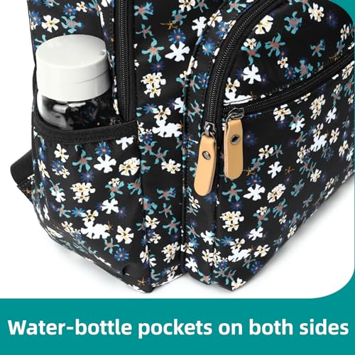Image of Leaper Ink Printing Travel Backpack for Women Laptop Backpack for Men Water-resistant School Backpack for Girls Boys Back Pack College Daypack Black