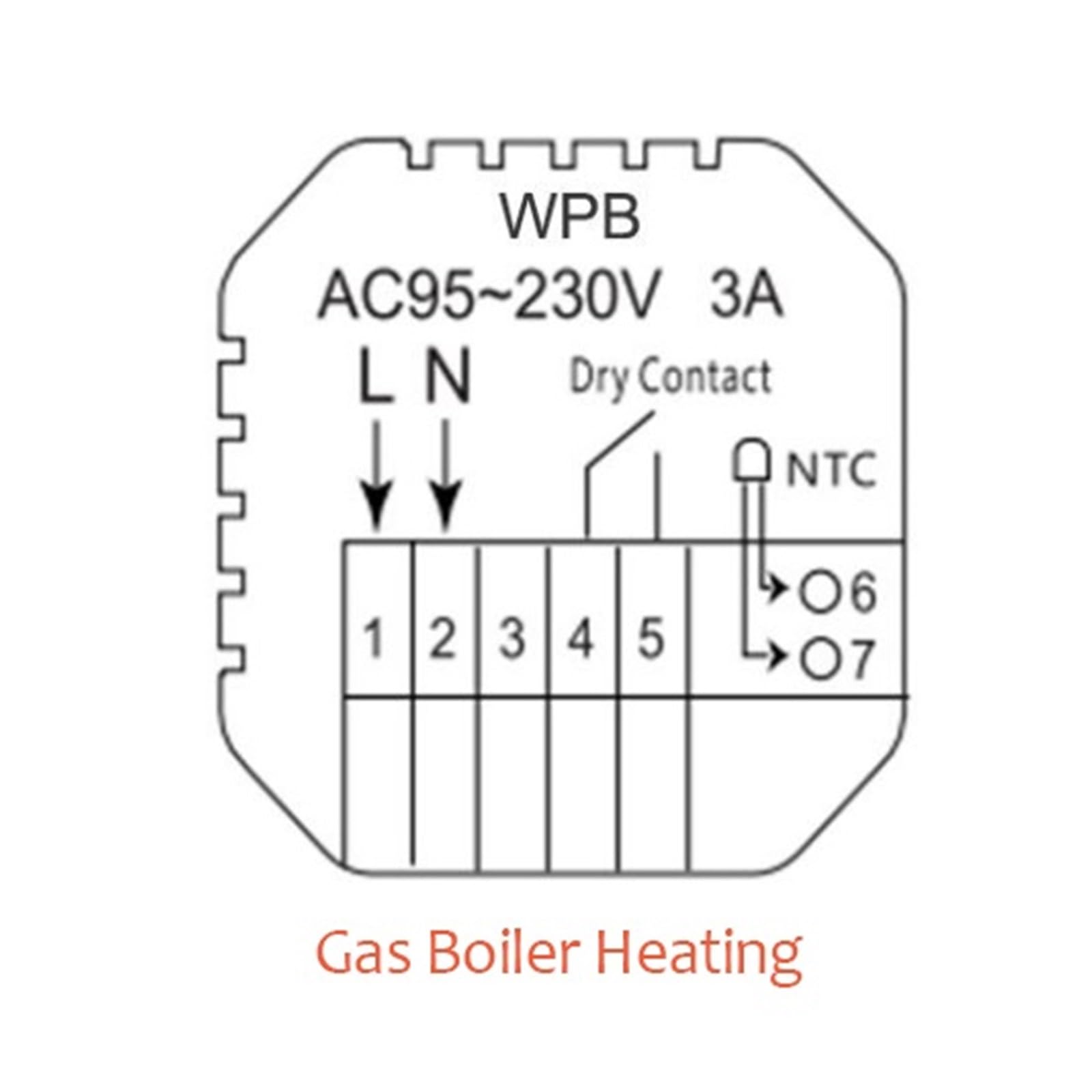 Termostato Digital, Termostato Tuya de Pantalla LCD, Controlador Temperatura Ambiente calefacción Caldera Gas Funciona con Vida Inteligente(Gas Boiler Heating)