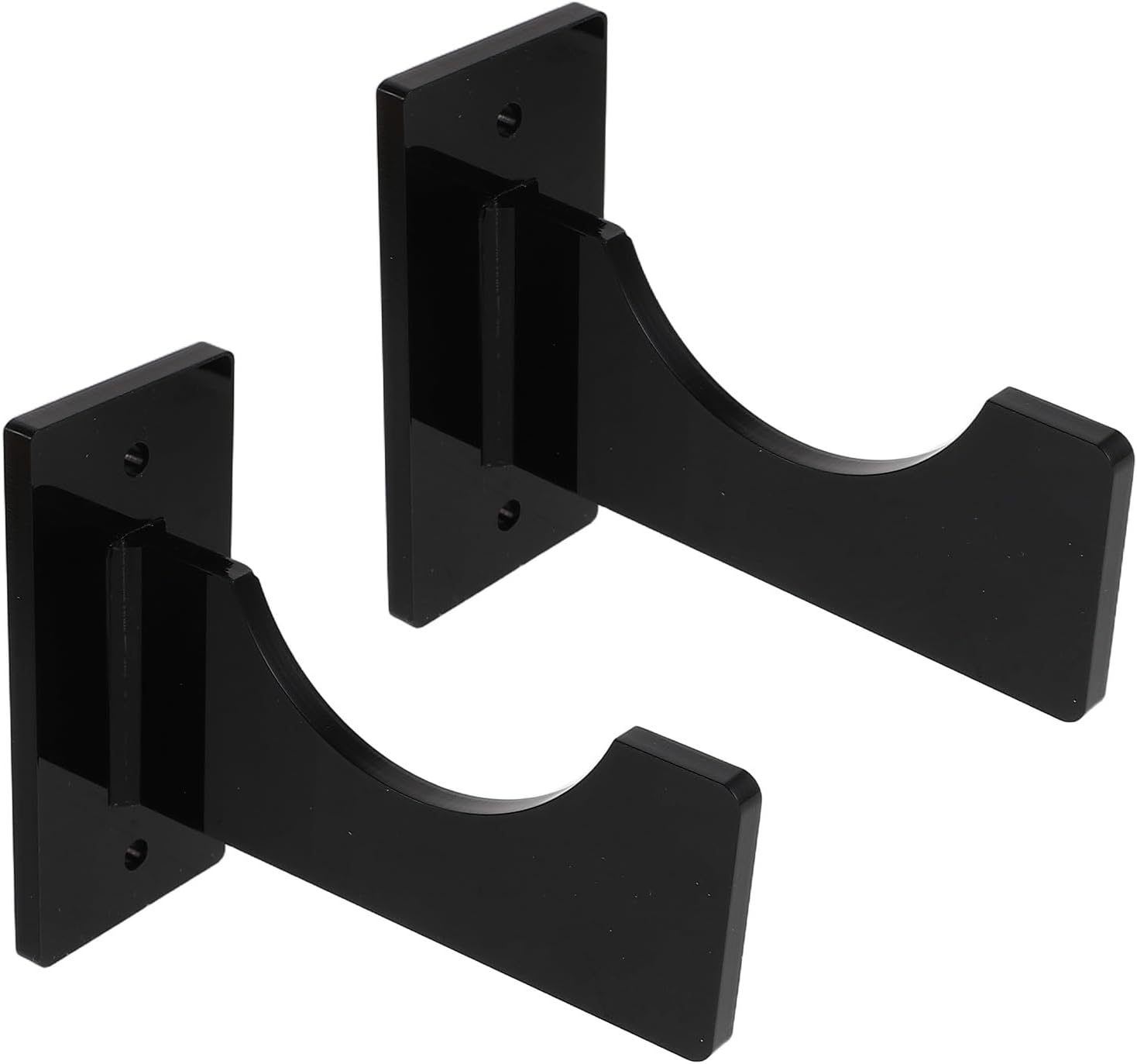 Operitacx 1 Pair Baseball Bat Holder for Display, Wall Mounted Horizontal Rack for Softball Bat Lacrosse Stick, Acrylic Wall Hanger Display Bracket (Black)