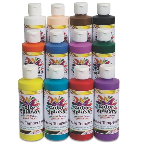 S&S Worldwide Color Splash!® Washable Tempera Paint Set of 12,