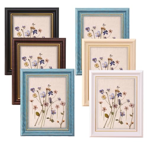 VLUNT Vintage-Bilderrahmen-Set mit 6 Farben, Holz-Bilderrahmen, mattiert,...