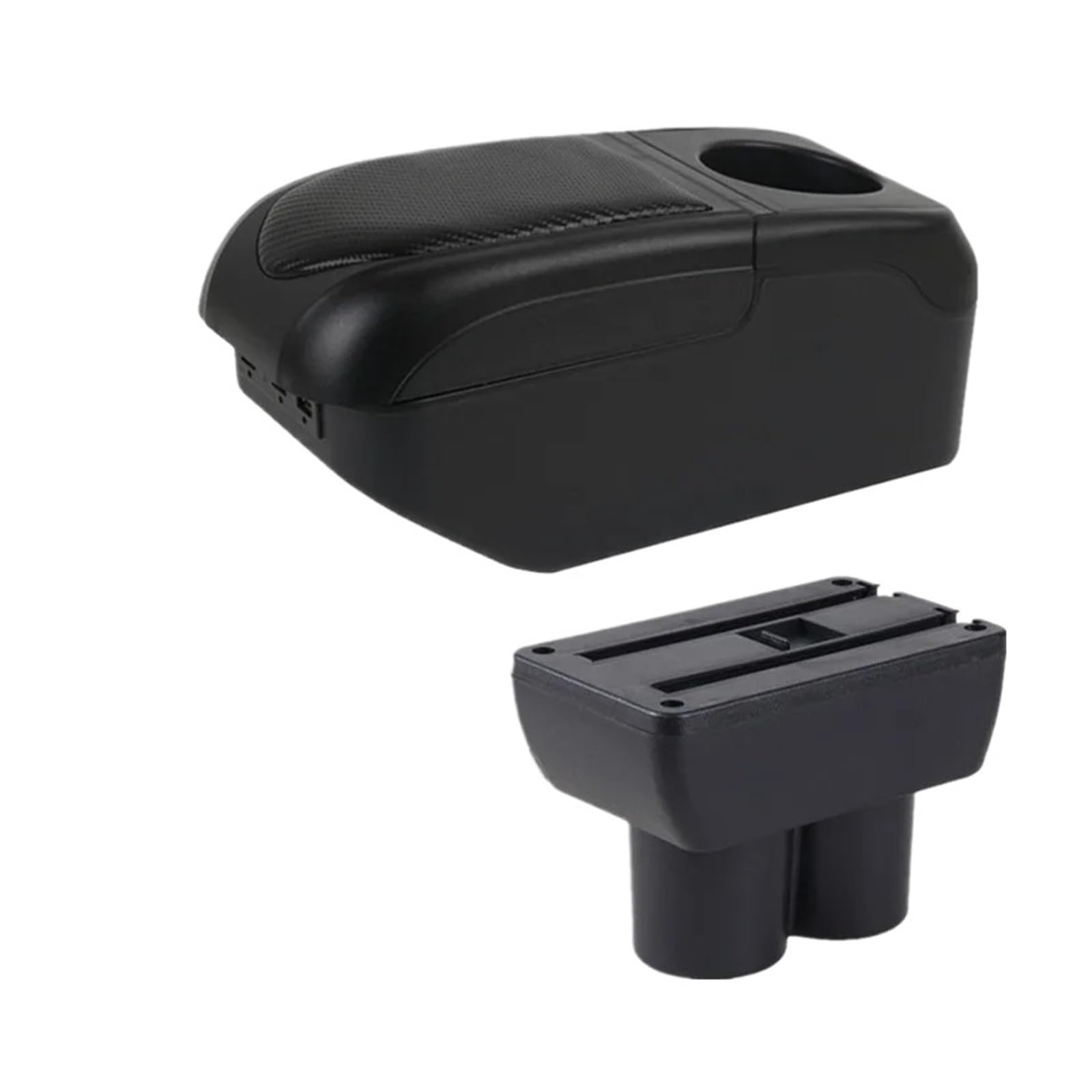 Ggwqoops Car Armrests For Suzuki For Jimny JB23 JB43 1999-2018 Car Armrest Box Interior Dedicated Retrofit Parts Center Storage Armrest Box(S1 black-black 6USB)