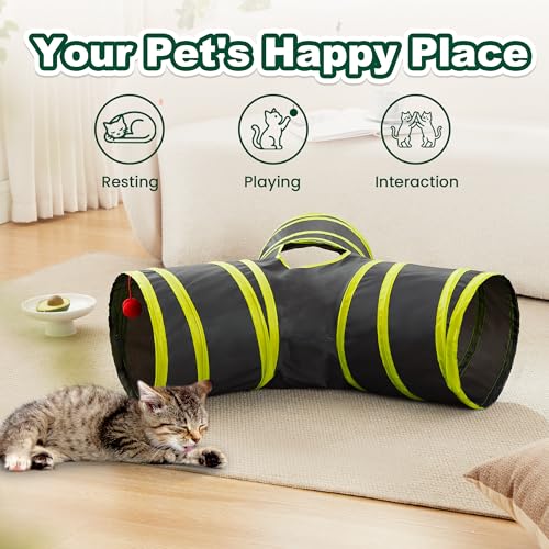 50% Off Love's Cabin 3-Way Cat Tunnel with Teaser Wand