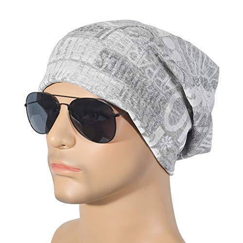 Image of ZLYC Cotton Thin Slouchy Beanie Hat for Men Women Fashion Soft Stretch Knit Skull Cap