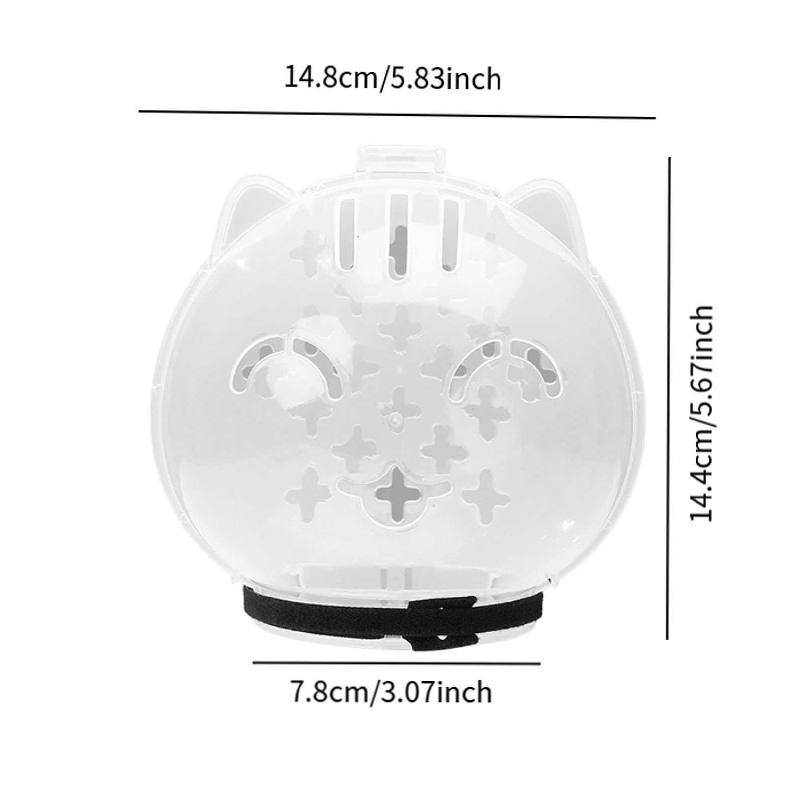 LOVIVER Bozal para Gato, protección, Capucha antilamer, Cubierta Transparente Ajustable para la Boca del Gato, para baño de Belleza, Suministros para