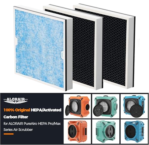 Image of ALORAIR 2-in-1 HEPA /Activated Carbon Filter Replacement Set for PureAiro HEPA Pro /Max 770 /870 /970Air Scrubber(3 PCS)