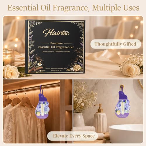 Image of Hanging Car Air Freshener Wild Bluebell Adjustable Fragrance Control 4Pack