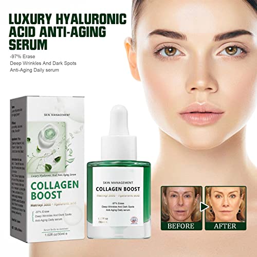 Advanced Collagen Boost Anti Aging Serum, Skincare Glow And Protect Serum, Collagen Boost Anti Aging Serum, Collagen Peptide Serum For Face Wrinkles (Colourless 2Pc) #TOP1