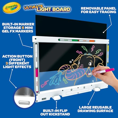 Crayola Ultimate Light Board - White, Kids Drawing Tablet, Gifts for Kids, LED Drawing Board, Sketching Art Projector, Toys for Boys & Girls, 6+ by Crayola - Image 5