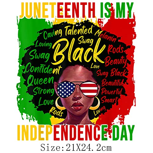 Juneteenth Iron On Patches 3 Sheets Colorful Iron On Decals Black Women Heat Transfer Stickers Juneteenth Iron On Vinyl Appliques Sticker For T-Shirt Jean Jackets Pillow Cover Diy Decorations #TOP6