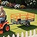 VEVOR 22 Cu.Ft 1600Lbs Steel ATV UTV Trailer Tow Behind Dump Cart, Heavy Duty Pull Behind Utility Dump Trailer for Lawn Mower Trailer Tractor Garden Yard with Removable Rear Panel