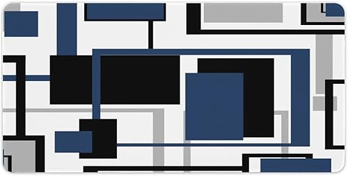 Miniatura 9 de Alfombrilla de mouse moderna impermeable para juegos, arte abstracto, geométrico, a cuadros, mediados del centro, para mouse inalámbrico,