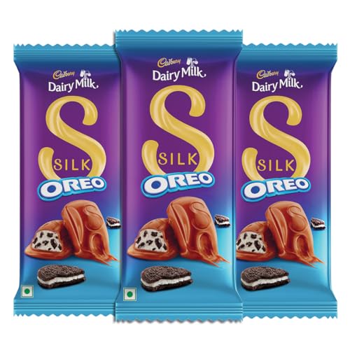 Image of Cadbury Dairy Milk Silk Oreo Chocolate Bar, 124 g (Pack of 3)